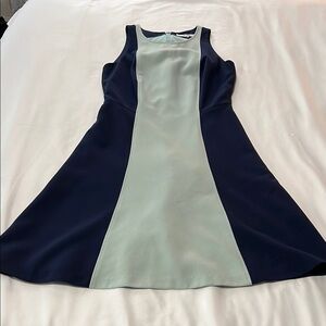 Boden Navy/Sea Foam Green Colorblock Shift Dress